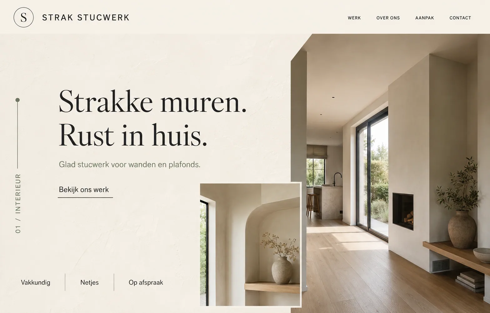 Websiteontwerp voor Strak Stucwerk